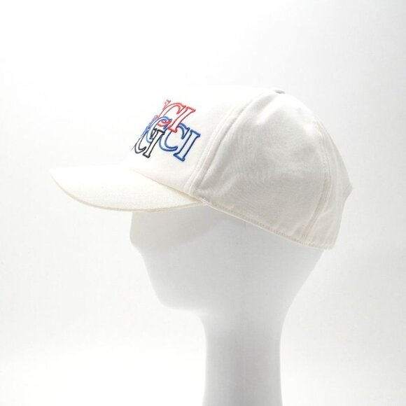 Gucci Never Usedmade in 2024 Cap Size L 59 Logo Embroidery White